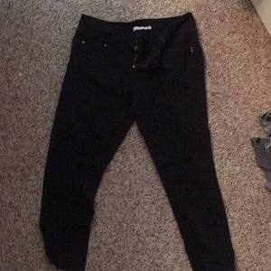 black high rise jeans